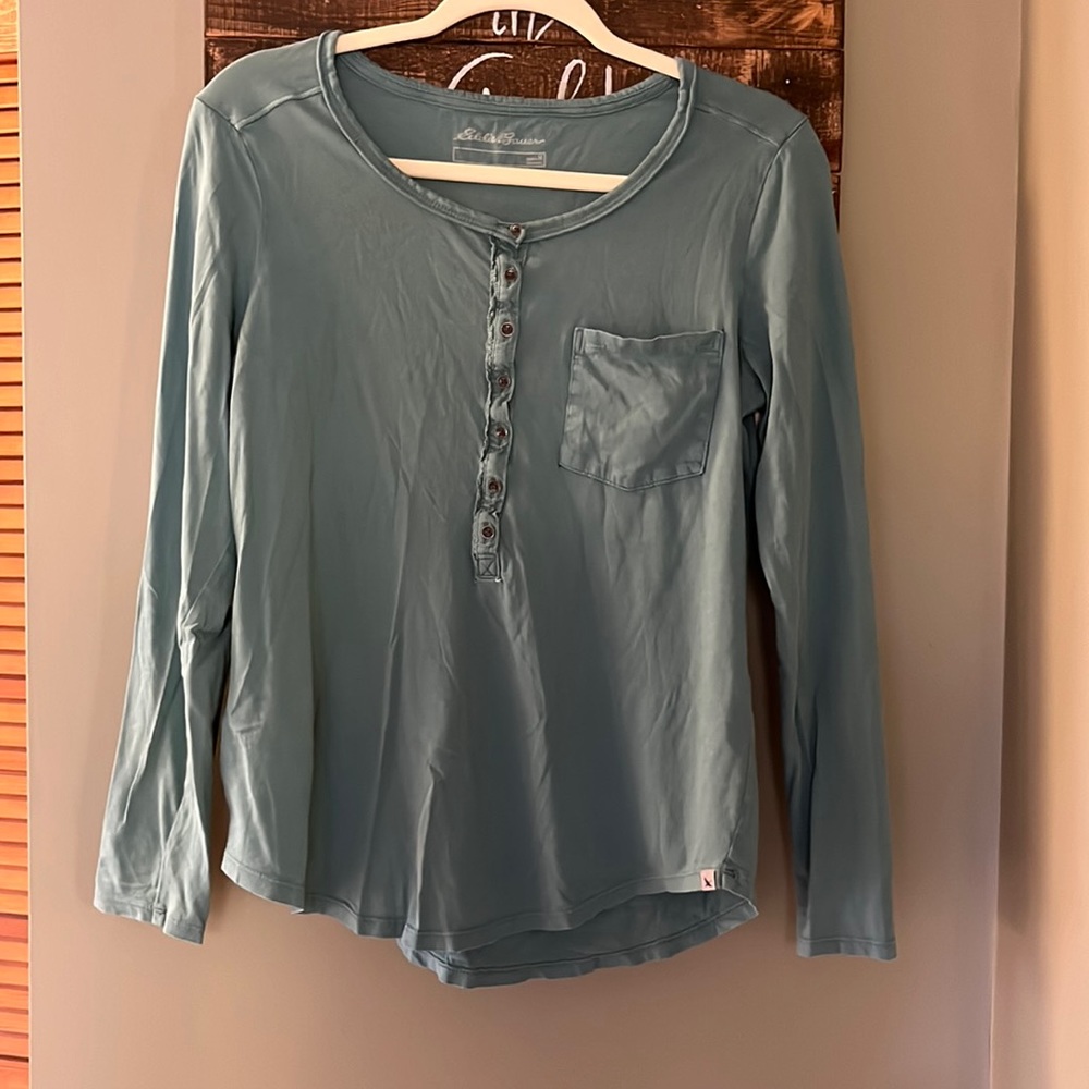 Eddie Bauer Teal Long Sleeve Top